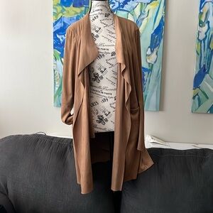 Max Studio Tan Draped Cardigan